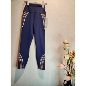 Spiritual Gangster NWT‎ High-Rise Performance Leggings XS Navy Stripe Yoga